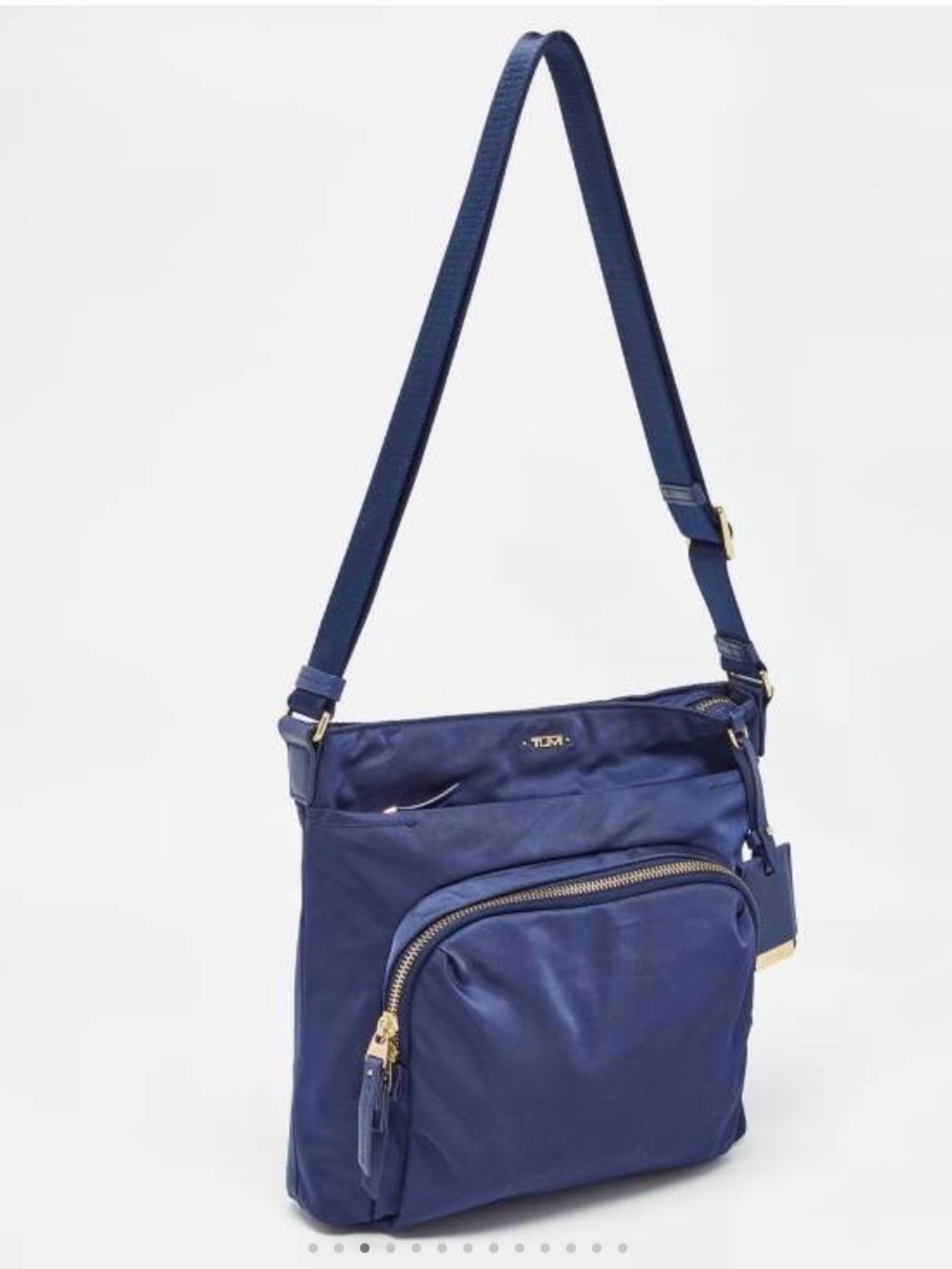 TUMI Voyager Capri Deep Navy Nylon Crossbody Messenger Travel Bag